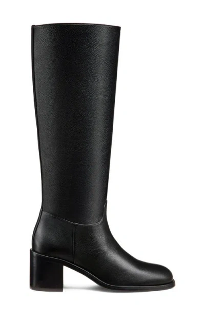 Stuart Weitzman Finn Knee High Leather Boot In Black