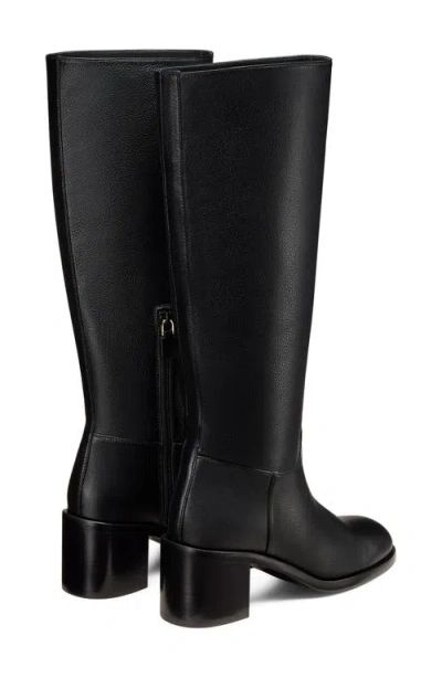 Stuart Weitzman Finn Knee High Leather Boot In Black