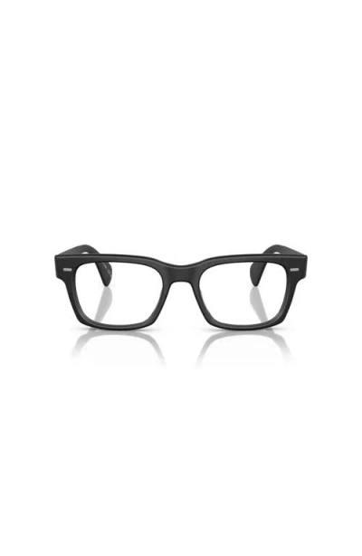 Oliver Peoples 51mm Square Optical Glasses In Black
