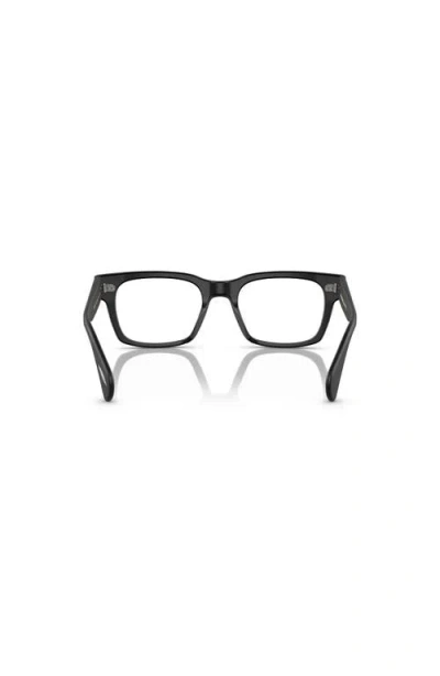 Oliver Peoples 51mm Square Optical Glasses In Black