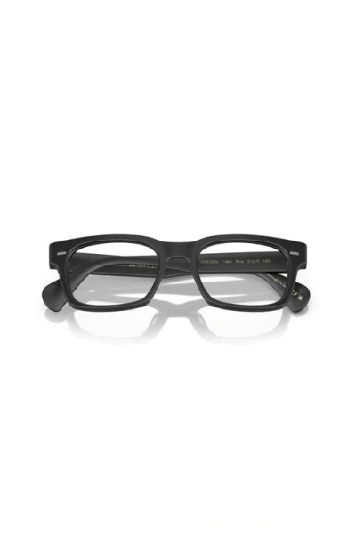 Oliver Peoples 51mm Square Optical Glasses In Black