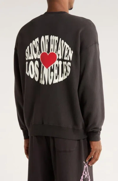 Elwood Slice Of Heaven Organic Cotton Crewneck Sweatshirt In Brown