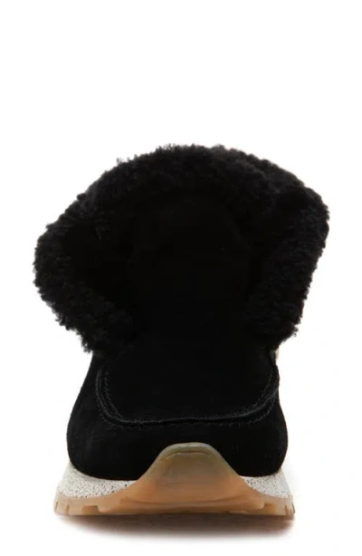 275 Central Quinn Genuine Shearling Lined Sneaker Boot In Black