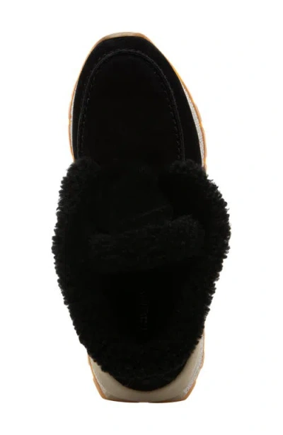 275 Central Quinn Genuine Shearling Lined Sneaker Boot In Black