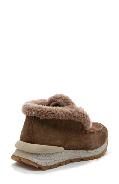 275 Central Quinn Genuine Shearling Lined Sneaker Boot In Brown