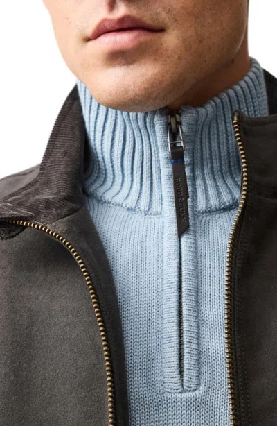 Rodd & Gunn Merrick Bay Quarter Zip Sweater In Blue