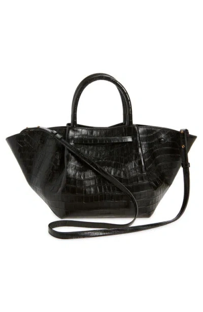 Demellier + Net Sustain New York Croc-effect Leather Tote In Green
