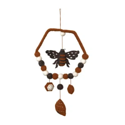 Storied Home Wool Felt Mobile With Bee And Hive In Multi