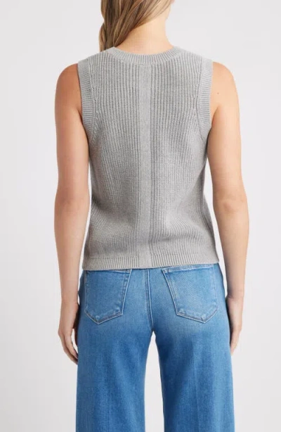 525 Scottie Crewneck Cotton Vest In Gray