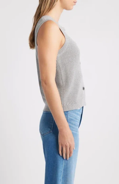 525 Scottie Crewneck Cotton Vest In Gray