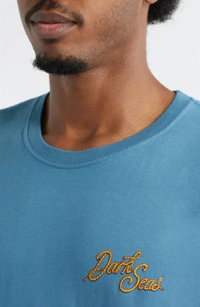 Dark Seas Ride Hard Graphic T-shirt In Blue