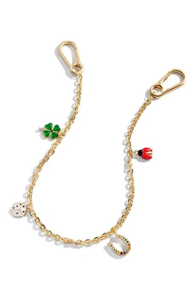 Baublebar Embellished Chain Strap Bag Charm In Gold