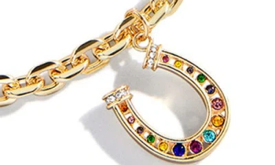 Baublebar Embellished Chain Strap Bag Charm In Gold