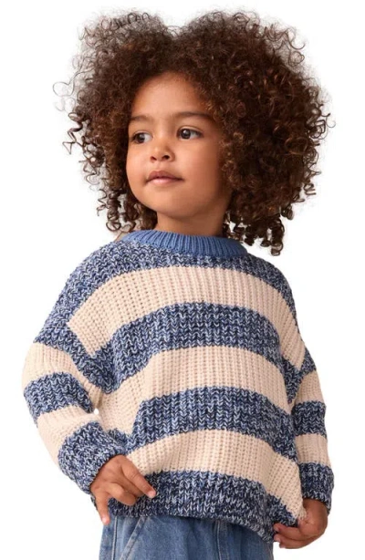 Next Kids' Mélange Stripe Crewneck Sweater In Multi