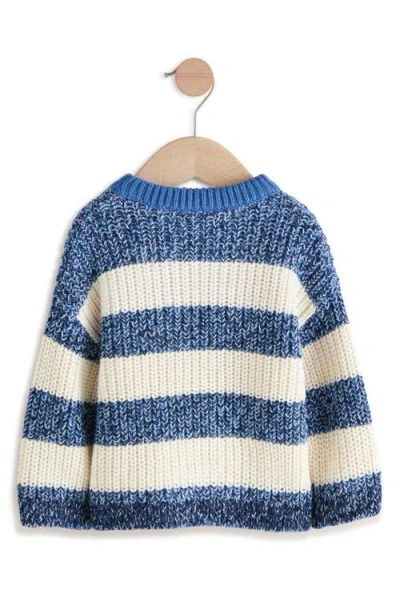 Next Kids' Mélange Stripe Crewneck Sweater In Multi