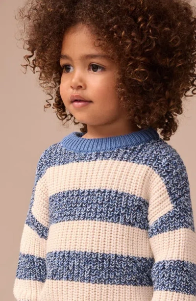 Next Kids' Mélange Stripe Crewneck Sweater In Multi