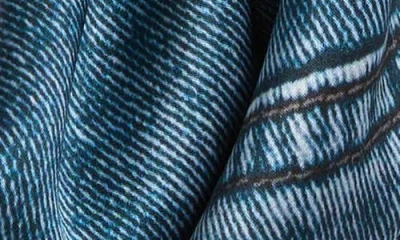 Rag & Bone Miramar Denim Print Silk Scarf In Blue