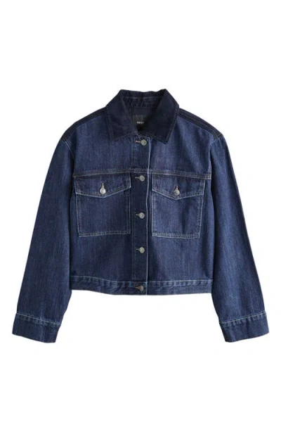 Next Two Tone Denim Jacket In Blue