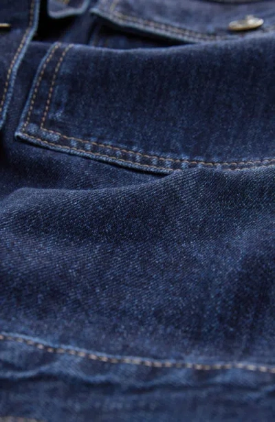 Next Two Tone Denim Jacket In Blue