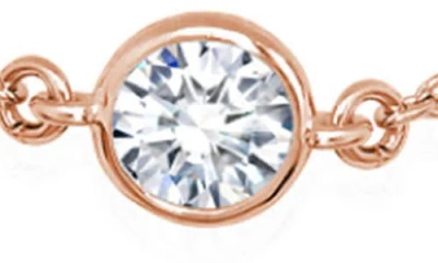 Crislu Cubic Zirconia Bezel Station Bracelet In Gold