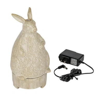 Storied Home Stoneware Rabbit Oil Diffuser With Timer In Neutral
