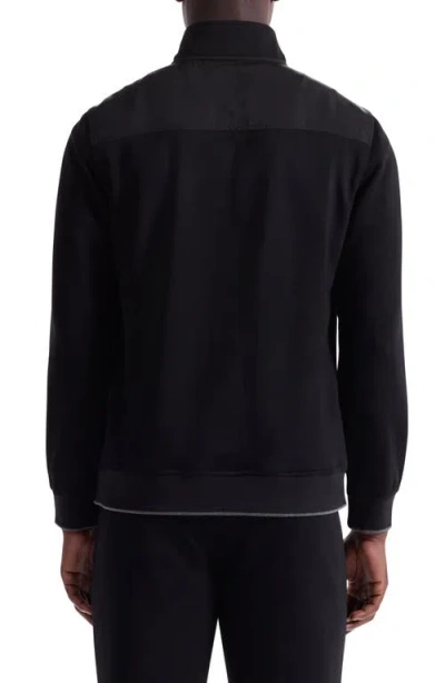 Bugatchi Soft Touch Quarter Zip In Black