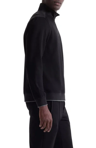 Bugatchi Soft Touch Quarter Zip In Black