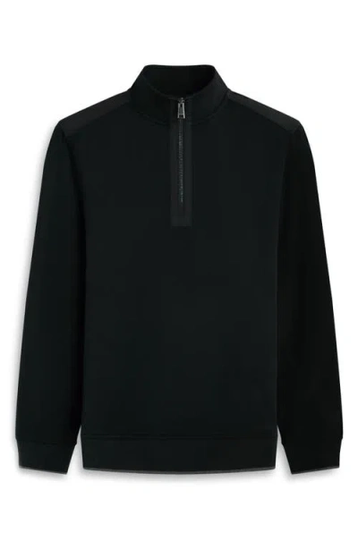 Bugatchi Soft Touch Quarter Zip In Black