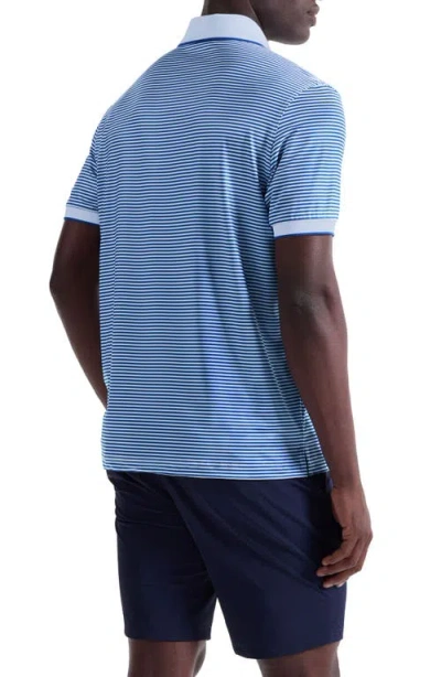 Bugatchi Three-button Performance Polo In Blue