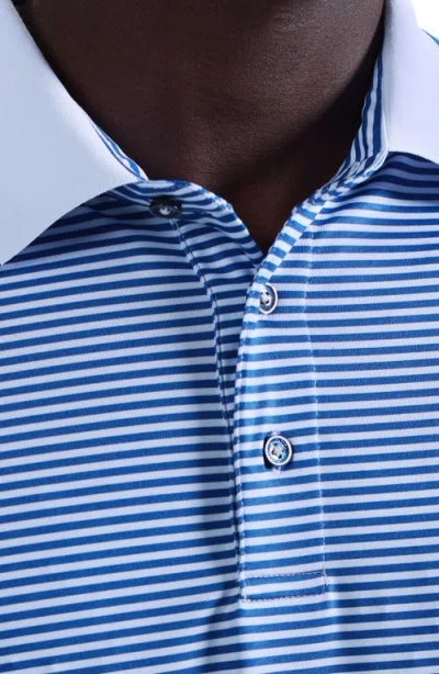 Bugatchi Three-button Performance Polo In Blue