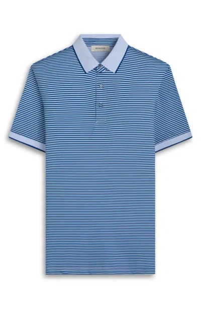 Bugatchi Three-button Performance Polo In Blue