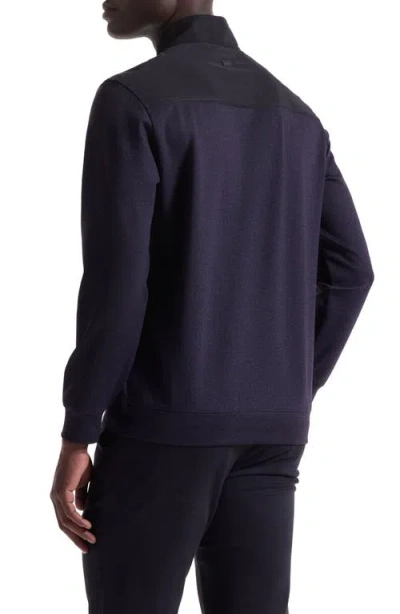 Bugatchi Quarter Zip Pullover In Purple