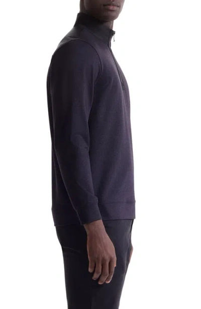 Bugatchi Quarter Zip Pullover In Purple