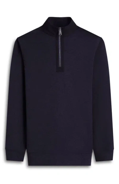 Bugatchi Quarter Zip Pullover In Purple