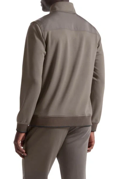Bugatchi Soft Touch Quarter Zip In Brown