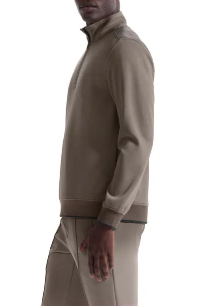 Bugatchi Soft Touch Quarter Zip In Brown