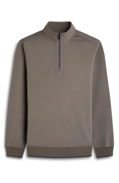 Bugatchi Soft Touch Quarter Zip In Brown