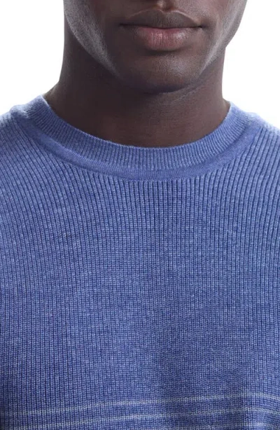 Bugatchi Gradient Stripe Merino Wool Sweater In Blue