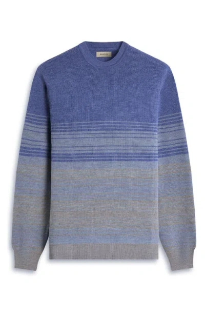 Bugatchi Gradient Stripe Merino Wool Sweater In Blue