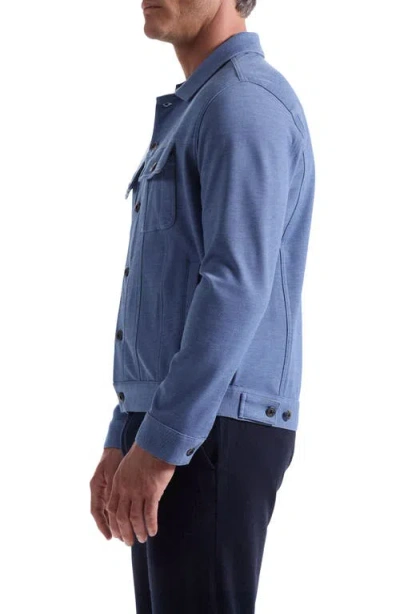 Bugatchi Knit Trucker Jacket In Blue