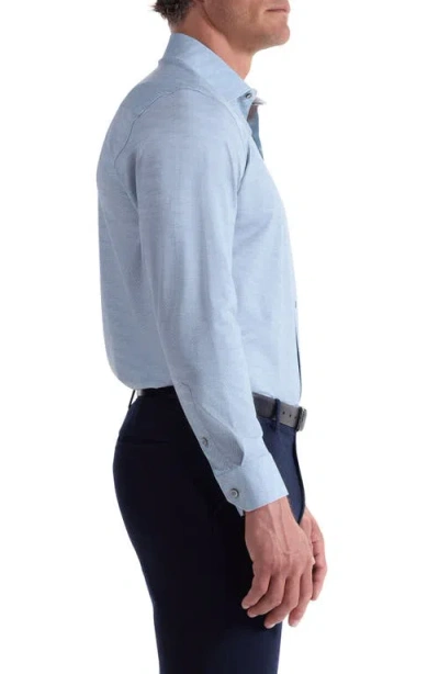 Bugatchi James Ooohcotton® Herringbone Button-up Shirt In Blue