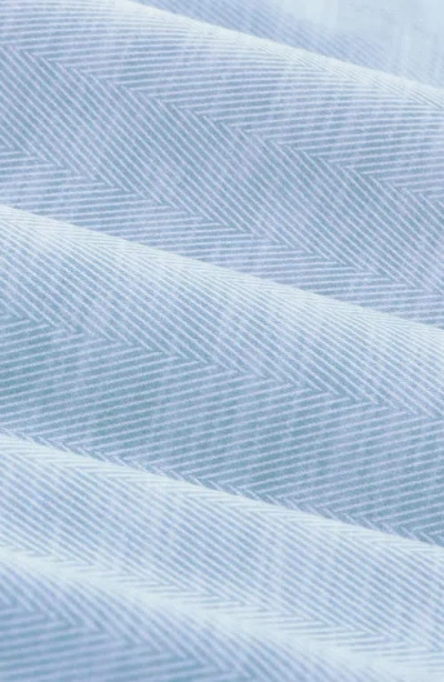 Bugatchi James Ooohcotton® Herringbone Button-up Shirt In Blue