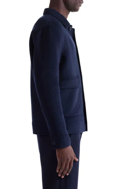 Bugatchi Felted Wool Blend Jacket In Blue
