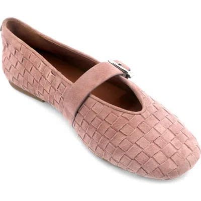 Gentle Souls Winifred Woven Mary Jane Flat In Pink