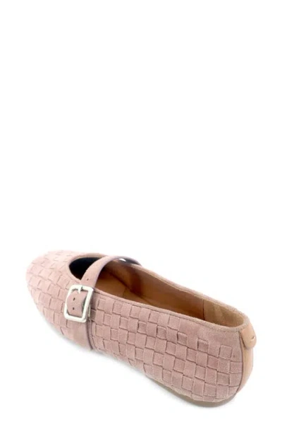Gentle Souls Winifred Woven Mary Jane Flat In Pink