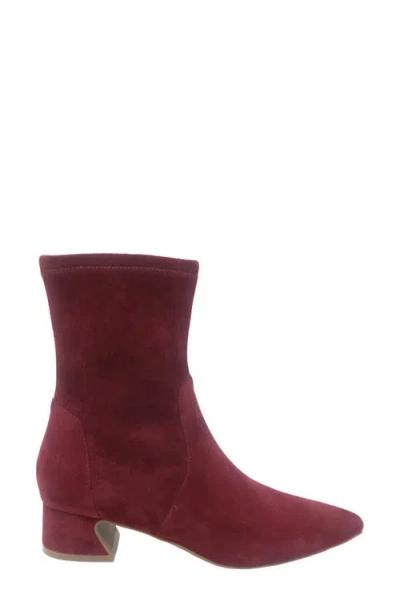 Gentle Souls Women's Gallway Pointy Toe Suede Booties In Burgundy