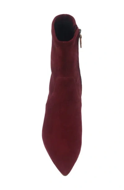 Gentle Souls Women's Gallway Pointy Toe Suede Booties In Burgundy