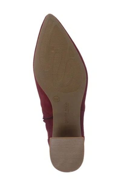 Gentle Souls Women's Gallway Pointy Toe Suede Booties In Burgundy