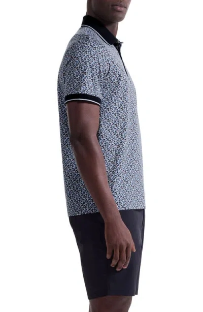 Bugatchi Vance Ooohcotton® Geo Print Polo In Gray