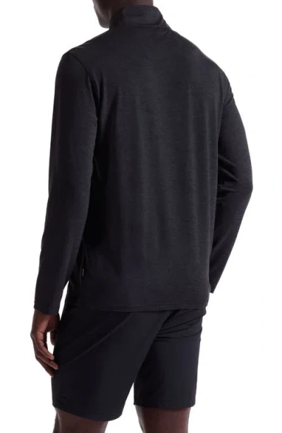 Bugatchi Quarter Zip Pullover In Black